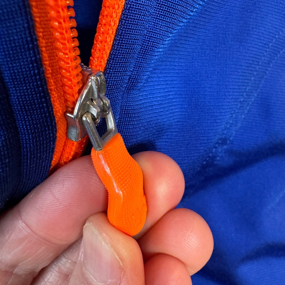 Under‎ Armour Boys Track Jacket Blue Grey Orange Full Zip YSM Small Sportswear - Picture 4 of 8